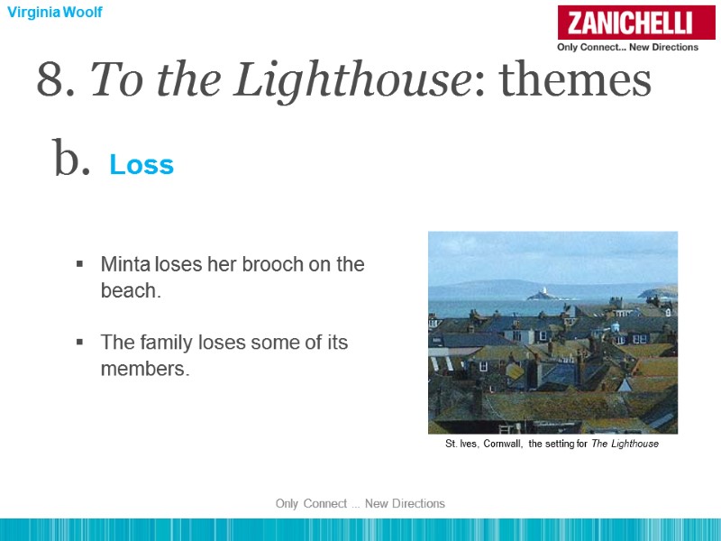 b. Loss Minta loses her brooch on the beach.  The family loses some